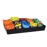 Mind Reader Plastic Snack Tray Countertop Organizer Condiment Holder, Black (SNACKORGT-BLK)