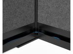 Luxor Expanse Series 6-Panel Freestanding Room Divider System Starter Wall, 70"H x 53"W, Black/Gray (MW-5370-FCGB)