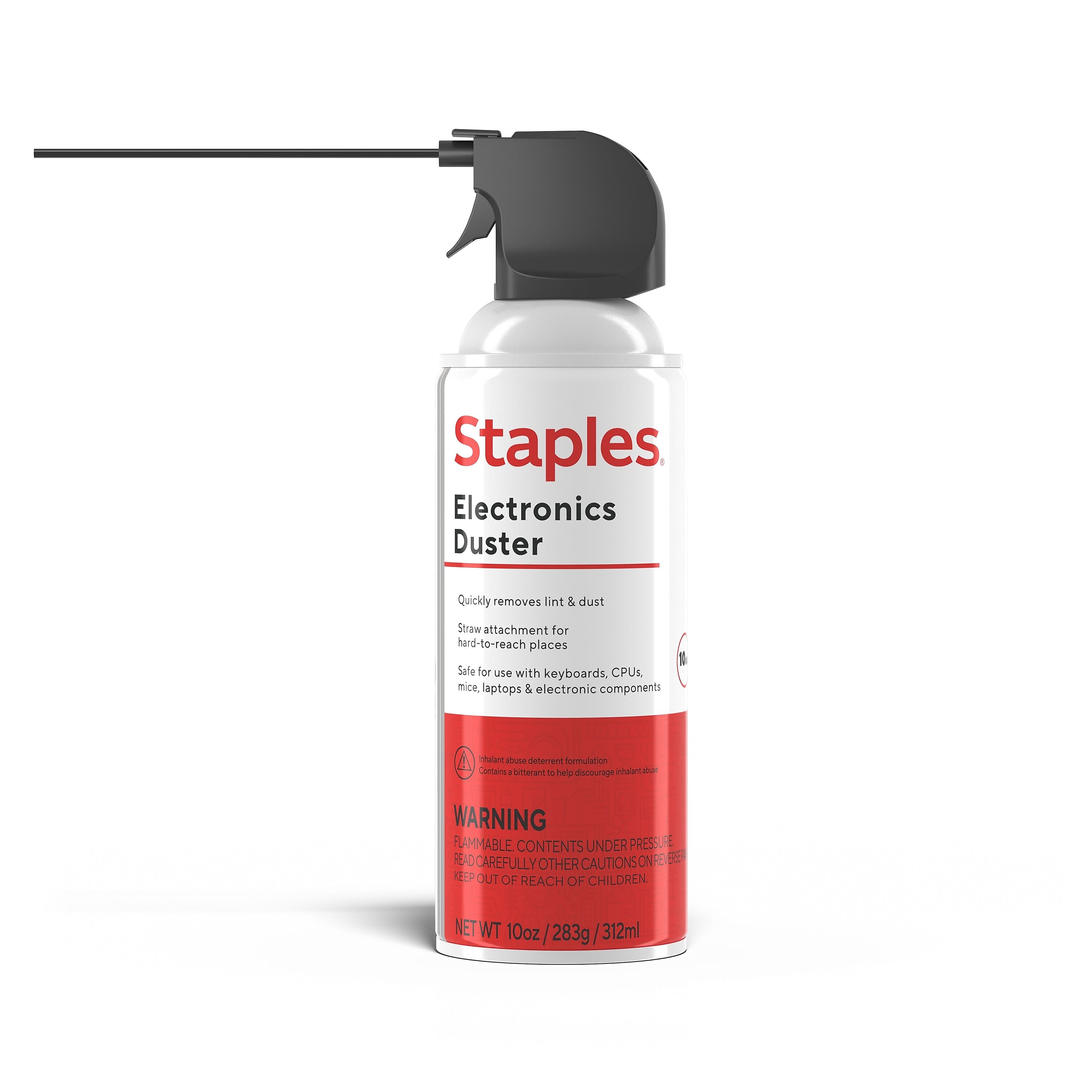 Staples®  Electronics Air Duster, 10 oz., 4/Pack (SPL10ENFR-4)
