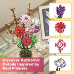 Contixo BK03 Spring Bouquet Floral Collection Building Block Set, 1,237 Pieces (CNXBK03)