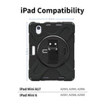 CODi Rugged Polycarbonate/Silicone 8.3" Case for iPad Mini (6th Gen/A17 Pro), Black (C30705064)