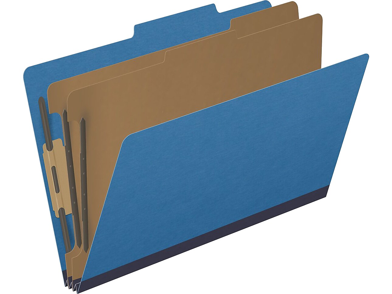 Medical Arts Press Pressboard Classification Folder, 2 Dividers, 2" Expansion, Legal Size, Royal Blue, 10/Box