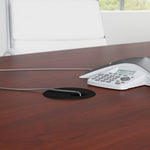 Bush Business Furniture 72W x 36D Boat Shaped Conference Table with Wood Base, Hansen Cherry (99TB7236HC)