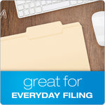 Pendaflex Heavy Duty File Folder, 1-Tab, Letter Size, Manila, 100/Box (R752 2/5 RC)