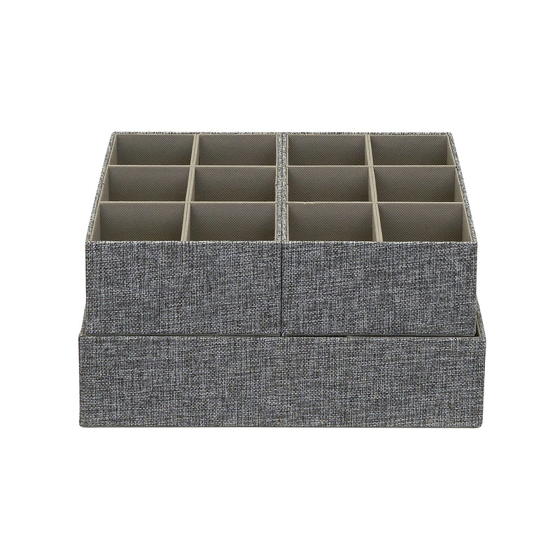 Household Essentials Drawer Organizers, Graphite, 3/Pack (752-1)