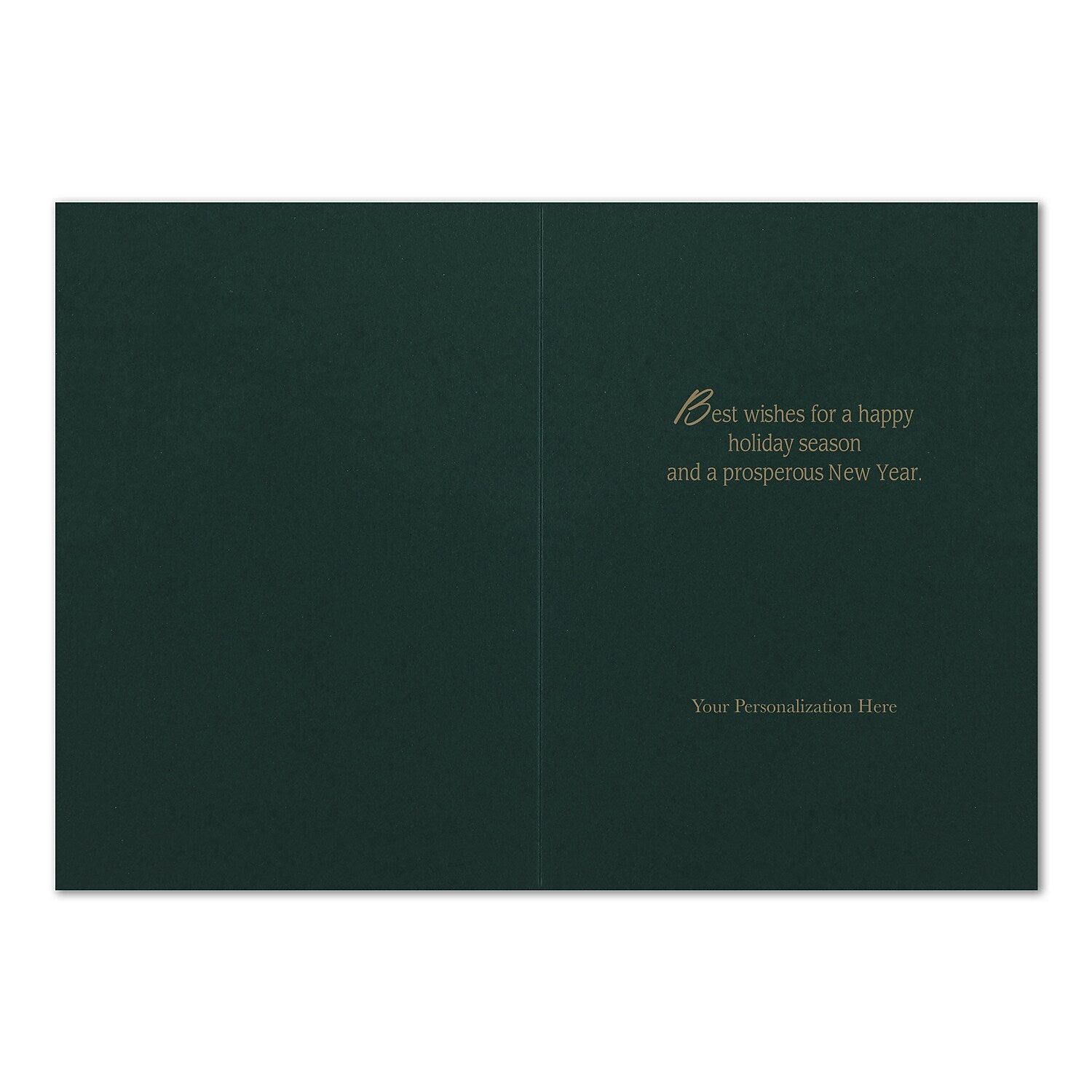 "Holiday Message" Holiday Card w/ Gold Lined White Envelope, 250/BX