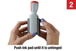 2000 Plus S-360 Received Rectangle Dater Stamp, Blue and Red Ink, 1 3/4" x 1 1/4" (011034)