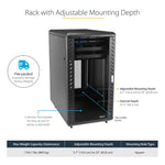 StarTech 32U Rack Mount Server Cabinet Enclosure (RK3236BKF)