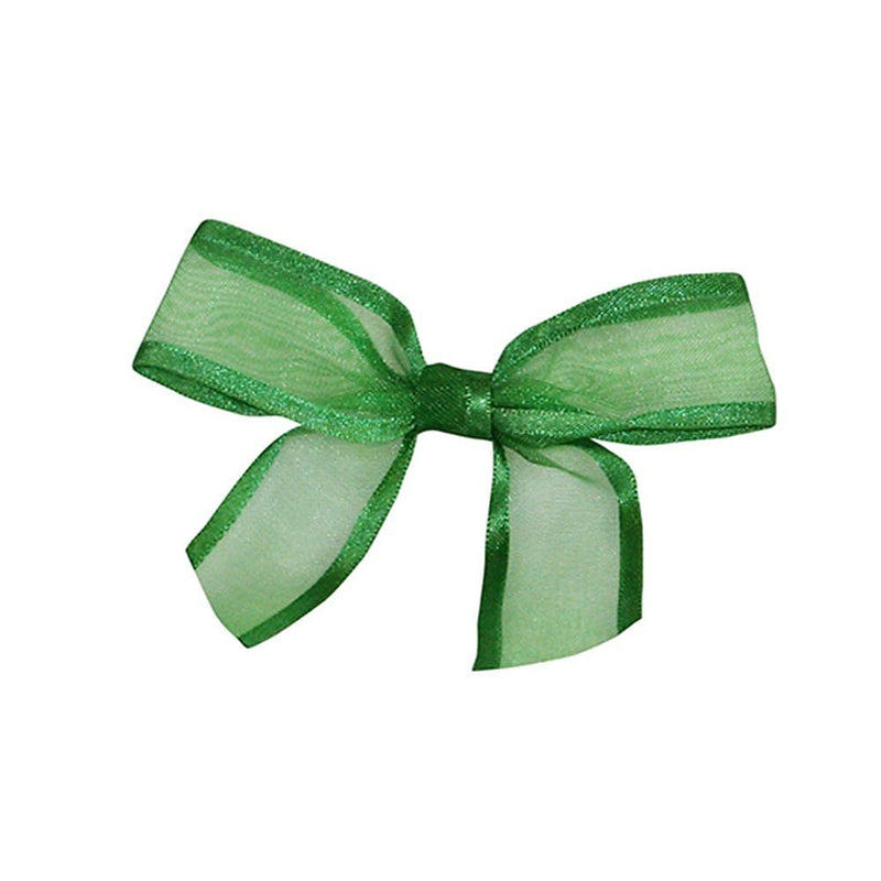 JAM Paper Sheer Satin Bows, Emerald Sheer, 100/Pack (52640349165)