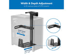 Mount-It! Steel CPU Rotating Heavy-Duty Under-Desk/Wall Mount, Matte Black (MI-7170)
