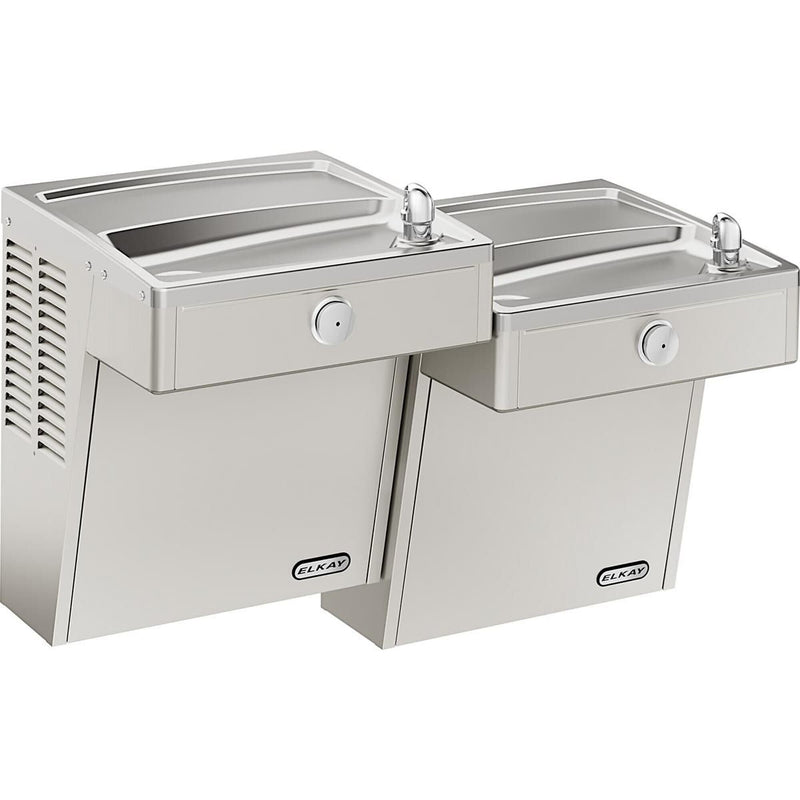 Elkay 7.8 GPH Wall Mounted Bi-Level Drinking Fountain, Stainless Steel (VRCTL8SC)
