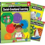 Shell Education 180 Days Social-Emotional Learning, Writing, & Spelling Grade K, 3/Set (SEP147652)
