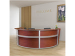 Regency Marque 144"W Curved Reception Desk Workstation, Cherry (77293CH)