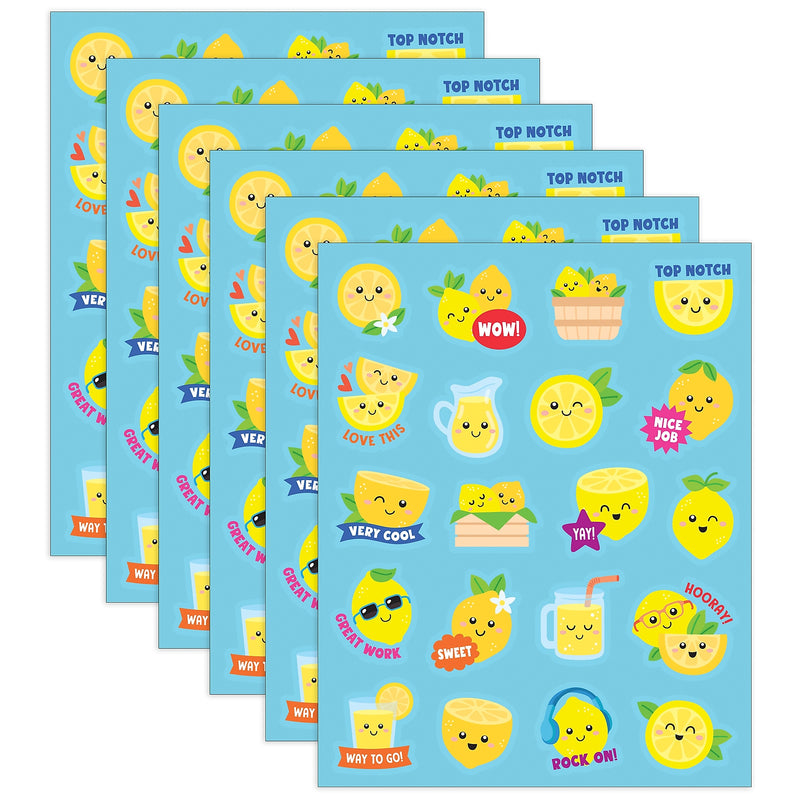 Teacher Created Resources Lemon Smelly Stickers, Multicolored, 120/Pack, 6/Packs/Bundle (TCR9443-6)