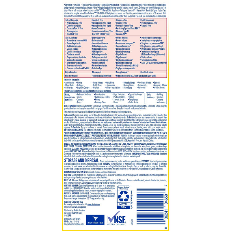 Lysol Professional Disinfectant Spray, Original Scent, 19 Oz. (3624104650)