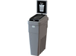 CleanRiver LeanStream Plastic Trash Can, 23 Gallon, Gray (LS1B-002)