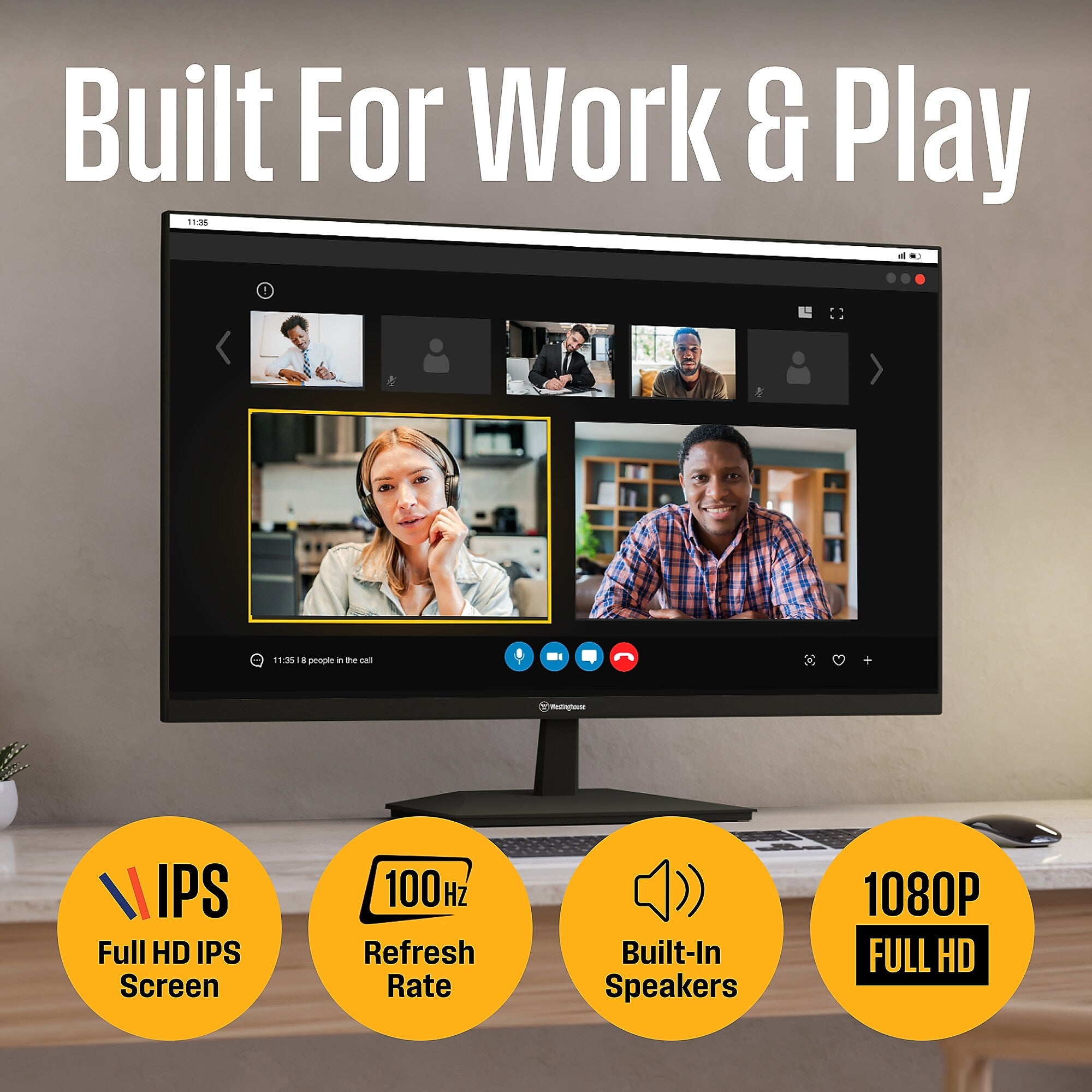 Westinghouse 24" 100 Hz FHD Monitor, Black (WH24FA9420)