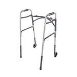 Dynarex Bariatric Dual Release Folding Walker with Wheels (10166)