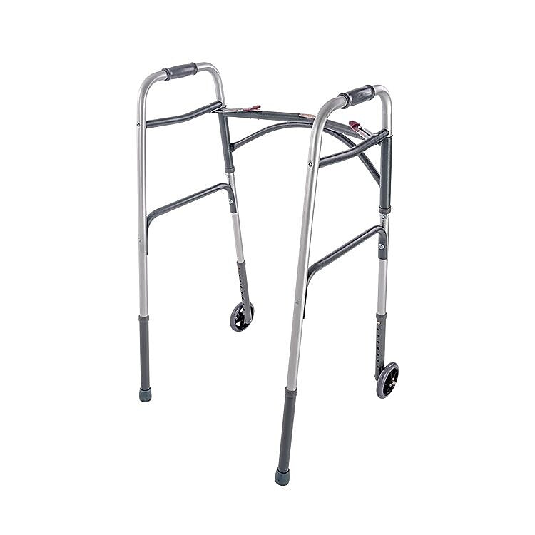 Dynarex Bariatric Dual Release Folding Walker with Wheels (10166)