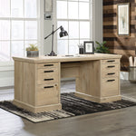 Sauder Aspen Post 65"W Executive Computer Desk, Prime Oak (426487)