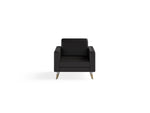 Safco Resi Vinyl Lounge Chair, Black (1732RESFEET4PKBL)