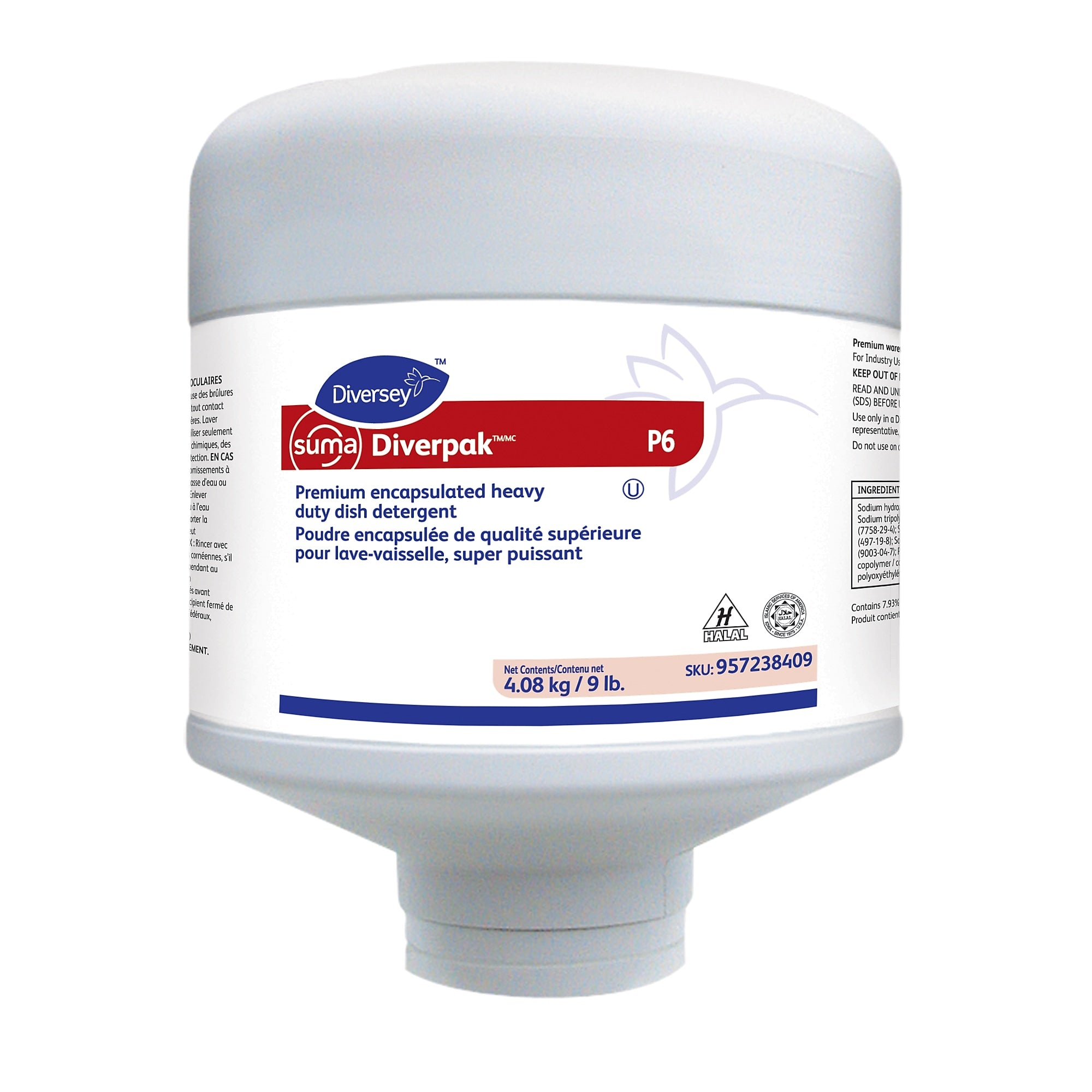 Diversey Suma Diverpak Premium Encapsulated Heavy-Duty Dish Detergent, 9 lb. Capsule (DVS957238409)
