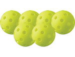Champion Sports Indoor Pickleball, Optic Yellow, 6/Pack (PB6INDSET)