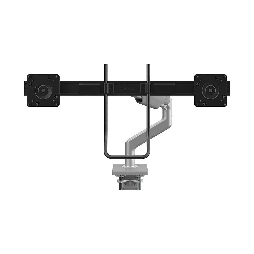 Humanscale Adjustable Dual Arms, Up to 28" Monitor, Silver (M82HGS)