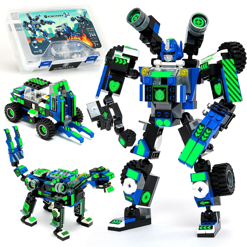 JITTERYGIT Robotryx Blue SnabGlider Robot Building Toy, 246 Pieces/Pack (ROBOTRYX-BLUE)