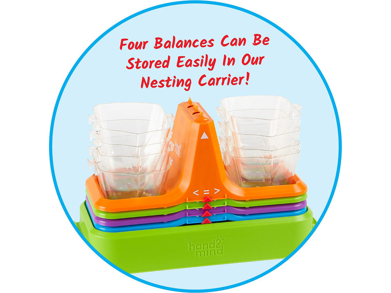 hand2mind Nestable Bucket Balances, 4/Set (93403)