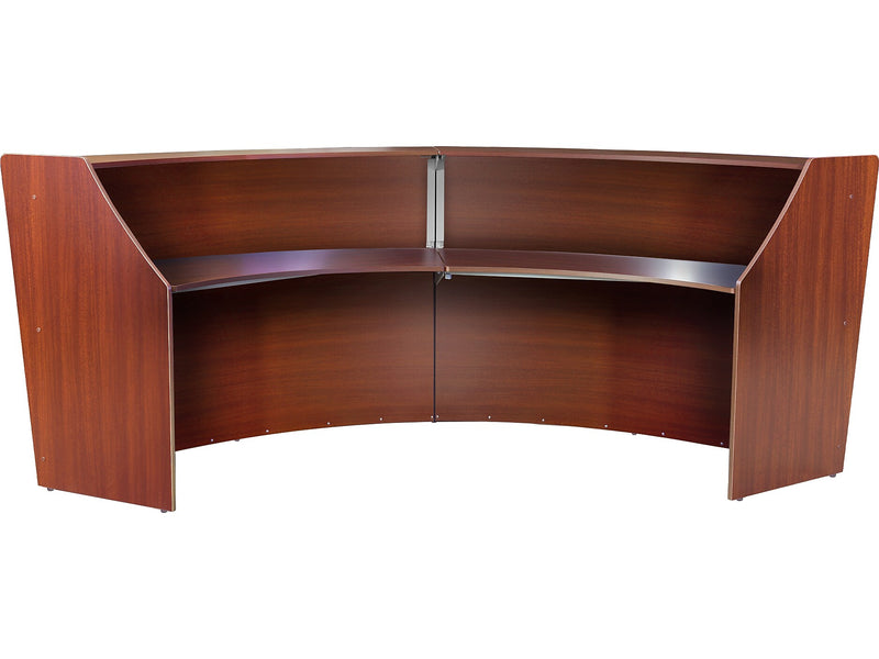 Regency Marque 124.5"W Curved Reception Desk Workstation, Cherry (77292CH)
