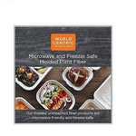 World Centric Fiber Hinged Containers, 3-Compartment, 9.3" x 9" x 3.3", Natural, Paper, 300/Carton (WORTOSCU9TLFP)