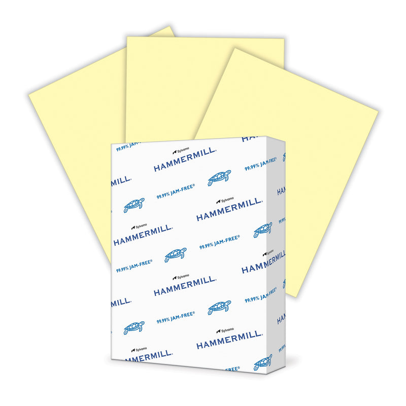 Hammermill Fore MP Colors Multipurpose Paper, 20 lbs., 8.5" x 11", Canary, 500 Sheets/Ream (103341)