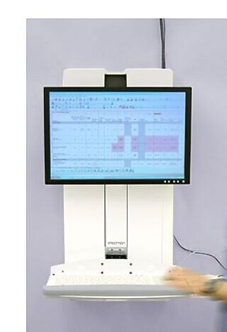Ergotron StyleView Vertical Lift Adjustable High Traffic Area, 24" Screen Support, White (60-593-216)