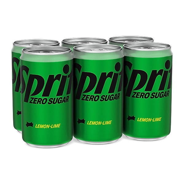 Sprite Mini Can Zero Sugar Lemon Lime Soda, 7.5 oz., 24 Cans/Carton (00049000061024)