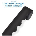 Carson Dellosa Education Rolled Scalloped Border, 2-1/4"x 65', Black, 3/Bundle (CD-108472-3)