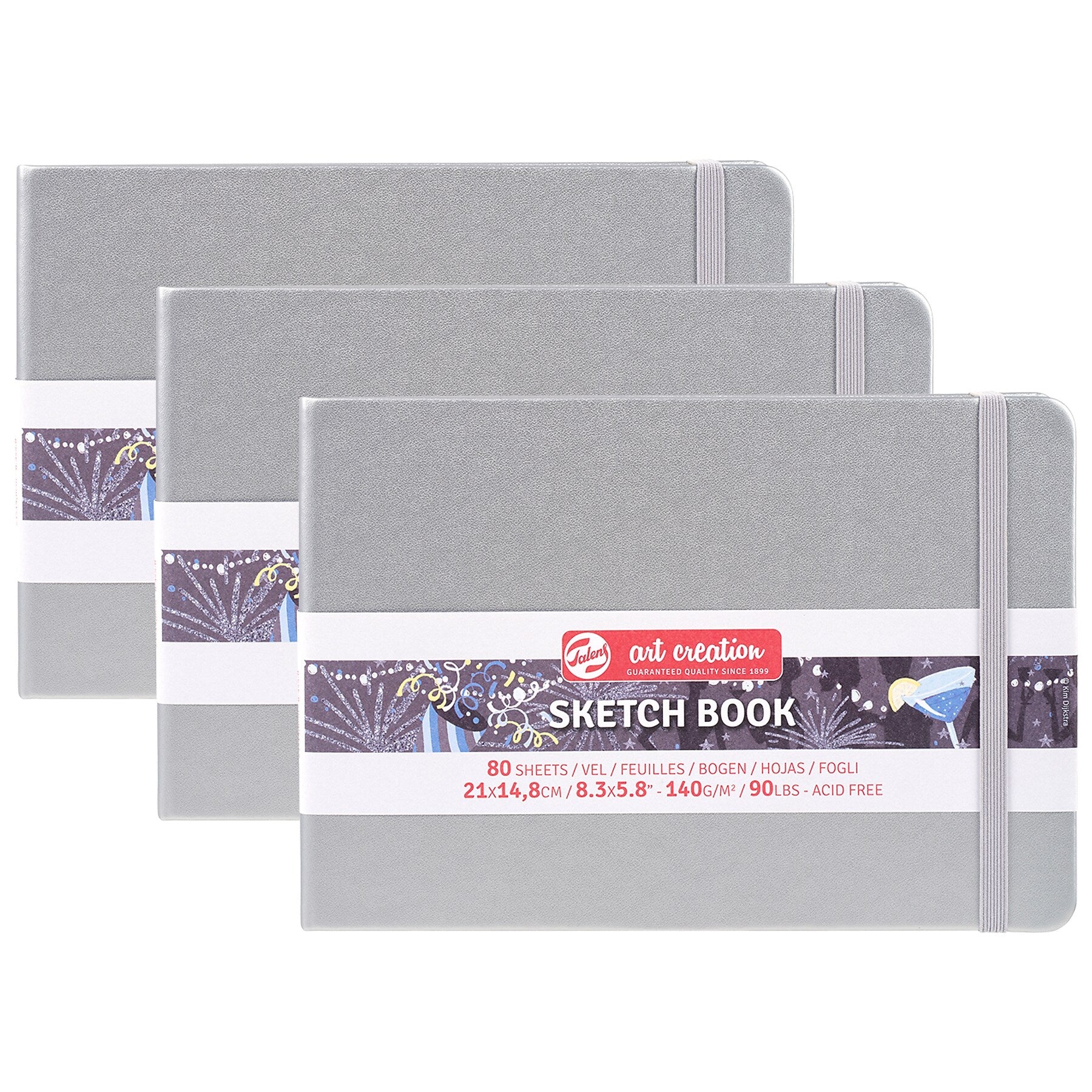 Talens Art Creation 8.3" x 5.8" Sketch Book, 80 Sheets/Book, 3/Bundle (TLN9314045M-3)