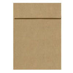 LUX 7 1/4" x 5 1/4" 80lbs. Square Flap Vertical Envelopes W/Peel & Press, Grocery Bag Brown