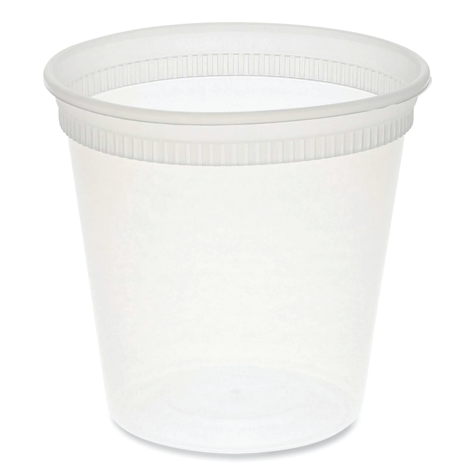 Pactiv Evergreen Newspring DELItainer Microwavable Container, 24 oz, 4.55 x 4.55 x 4.35, Clear, Plastic, 480/Carton