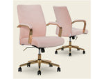 Thomasville Furniture Jolie Ergonomic Fabric Swivel Desk Chair, Blush (60068-BLSH)