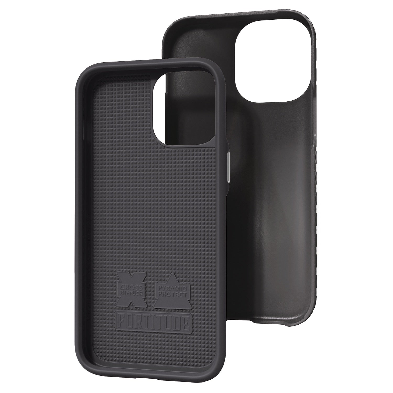 cellhelmet Fortitude Rugged Case for iPhone 12/12 Pro, Shock Absorbing, Black (CHELCFORTI61OB)