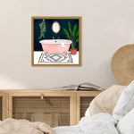 Amanti Art Boho Bath II by Victoria Borges Framed Canvas Wall Art Print, 16" x 16" (A42675040729)
