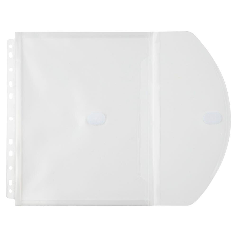JAM Paper Plastic Binder Pocket, 3-Hole Punched, Clear, 3/Pack (218VB1CLX3)