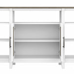 Bush Furniture Key West Console TV Stand, Screens up to 65", Shiplap Gray/Pure White (KWV160G2W-03)