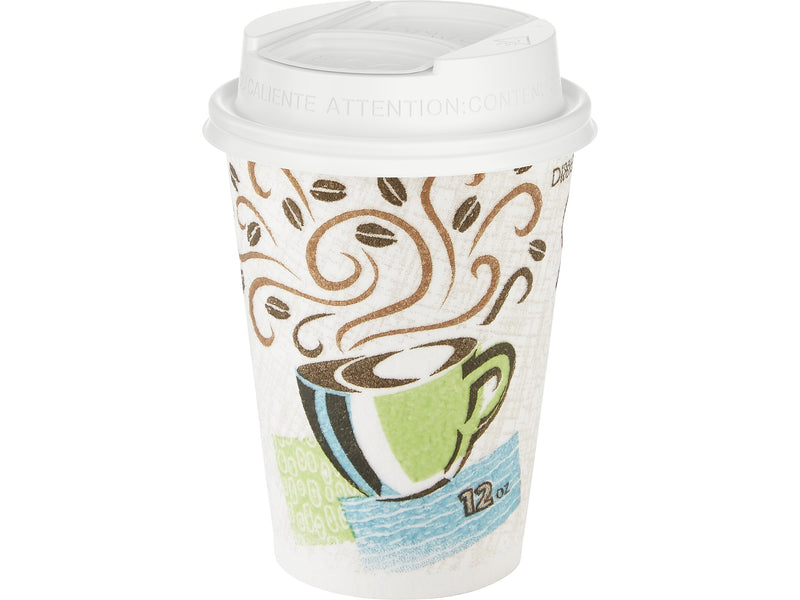 Dixie Reclosable Polypropylene Lid, 10/12/16/20 oz. Cup, White, 1000/Carton (DSL9542)