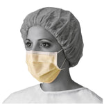 Medline Disposable ASTM Level 1 Procedure Face Masks with Earloops, Yellow, 50/Box (NON27120H)