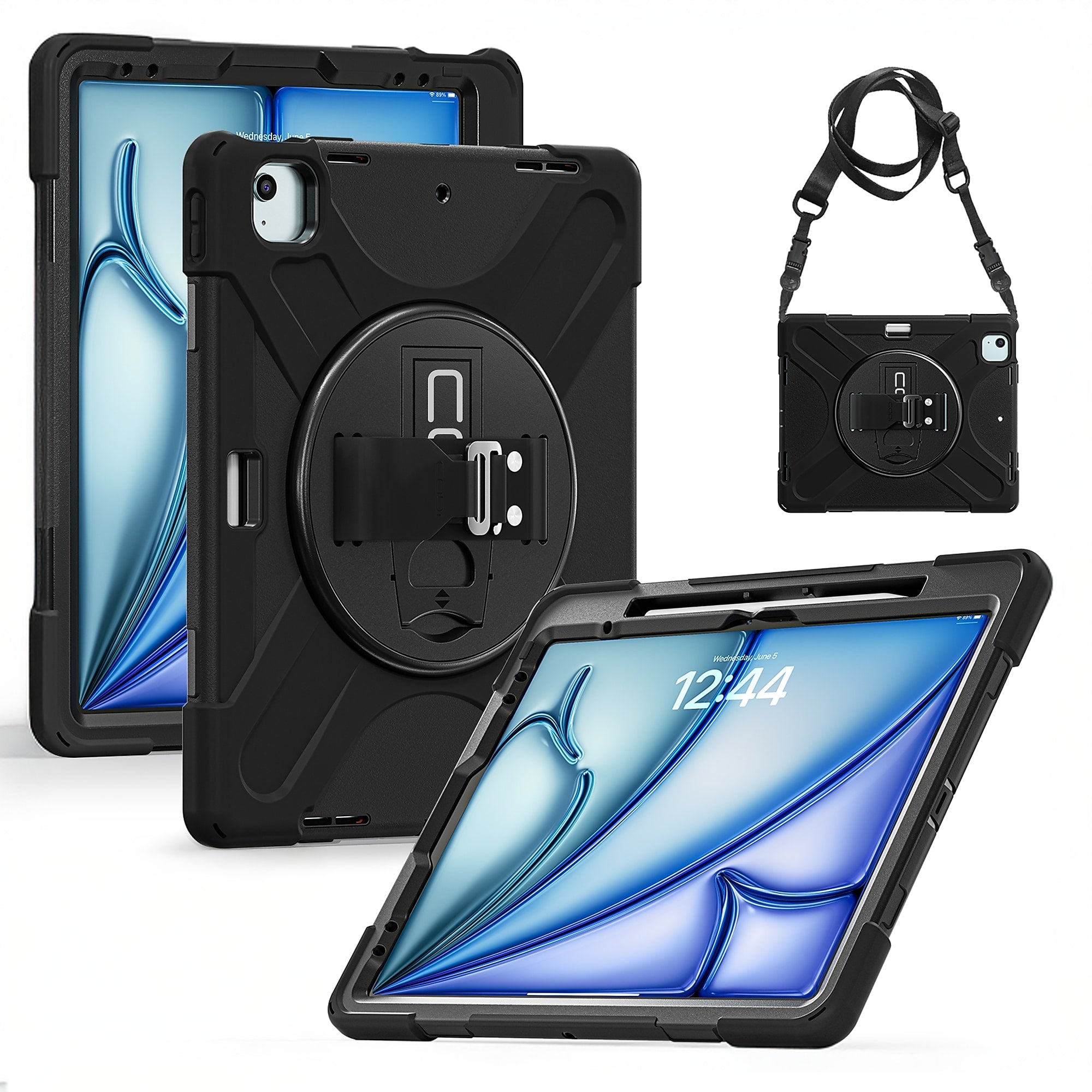 CODi Rugged Case iPad Air 13" (M2, M3), iPad Pro 12.9" (6th, 5th, 4th, 3rd Generation), Black (C30705091)