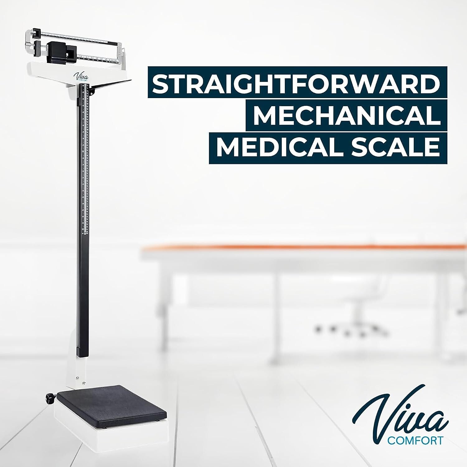 Viva Comfort ME904 ADIME904-02-MK Physician Scale, White, 440 lbs. Capacity