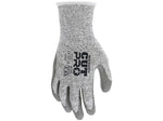 MCR Safety Cut Pro Hypermax Fiber/Polyurethane Work Gloves, Large, A3 Cut Level, Salt-and-Pepper/Gray, Dozen (127-92752L)