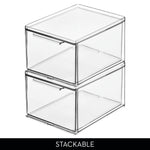 iDESIGN Stackable Storage Drawer, Plastic, Clear, 2/Pack (29202M2)